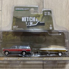 Greenlight '87 Chevrolet Suburban K-20 Silverado Trailer #PGDJW9