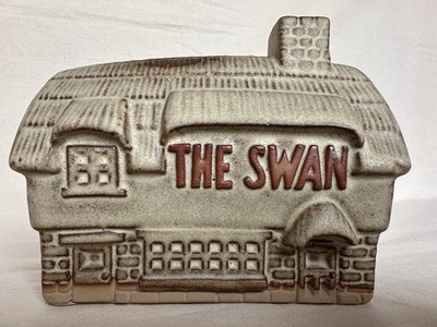 Vintage Tremar Keramik The Swan Pub Spardose Sparschwein Cornwall Retro 70er