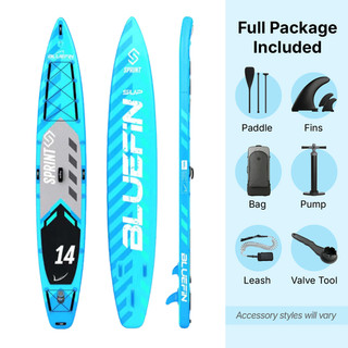 Bluefin Sprint SUP Touring Package | 14' Stand Up Paddle Board Ex demo