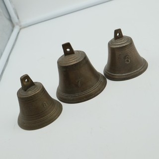 3 Bronze Bells Marked Good Sound = 645g C1