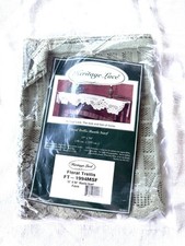 Paproć Zielona Vintage Heritage Koronka Kwiatowy płaszcz Szalik 19"x94" NOS Zapieczętowany