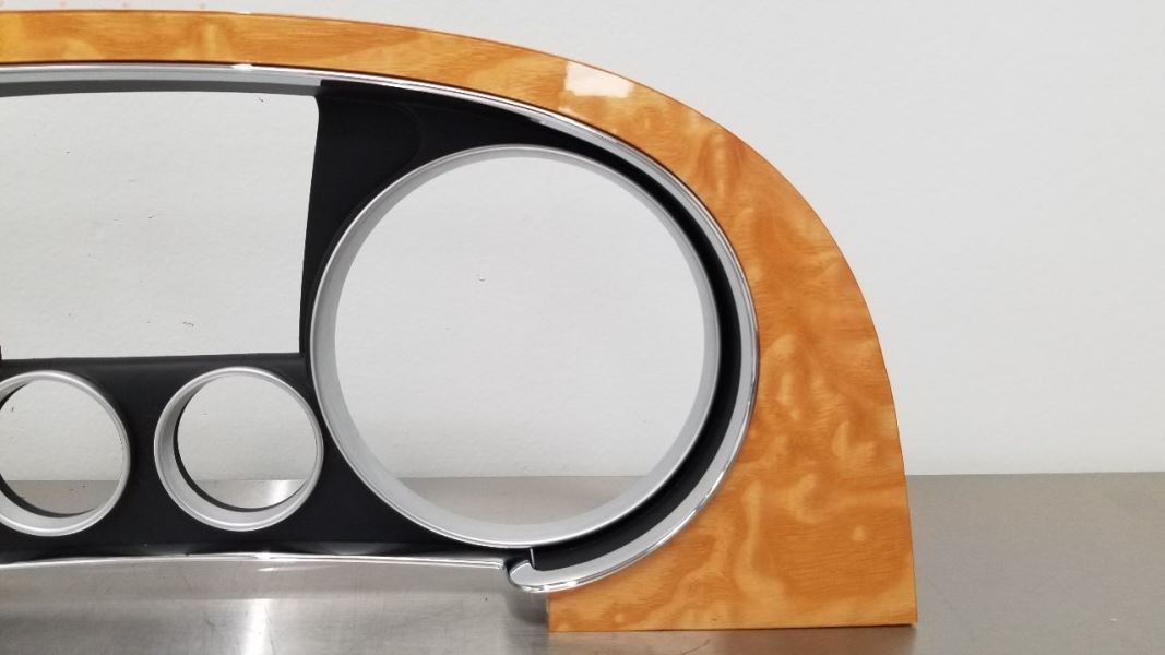 15 BENTLEY CONTINENTAL GTC SPEEDOMETER INSTRUMENT CLUSTER TRIM BEZEL WOODGRAIN