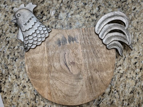 Godinger Henne Schneidebrett Käsebrett Huhn 14,5" x 11,5"