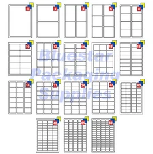 Address Labels White A4 Sheets Sticky Self Adhesive for Inkjet / Laser Printer