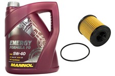 Ölfilter Motoröl Set 5W40 5 Liter SH452P für Alfa Romeo Cadillac Fiat Opel Saab