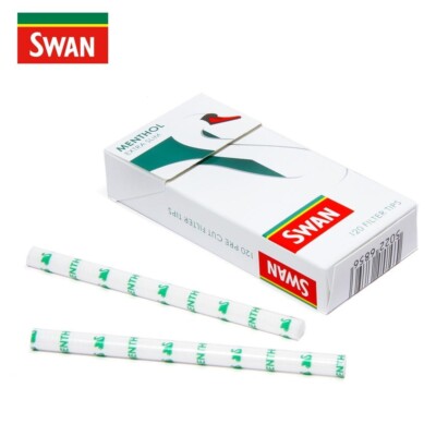 10 Boxen (1200 Filter) Swan Menthol Extra Slim Filter Tips Rollfilter