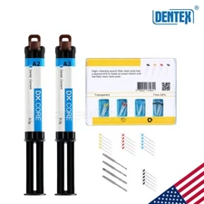 Dentex Dental Dual Cure Composite Resin A2 A3 / Fiber Post Resin Screw+ Drills