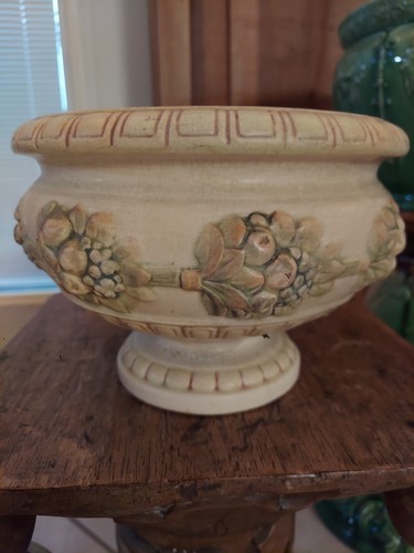 Antique Weller jardiniere small planter pot roma acantulhus leaves - Picture 2 of 2
