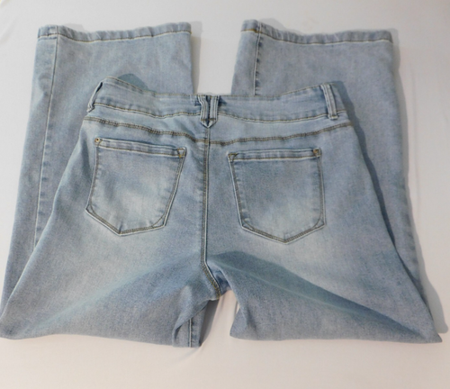 Pantalones de mezclilla Curve Appeal para mujer 10 30 azul denim tiro alto pierna ancha - Imagen 7 de 7