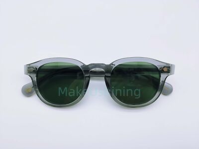MOSCOT Lemtosh Sunglasses Light Grey Frame G15 Green Lenses 49-24-145