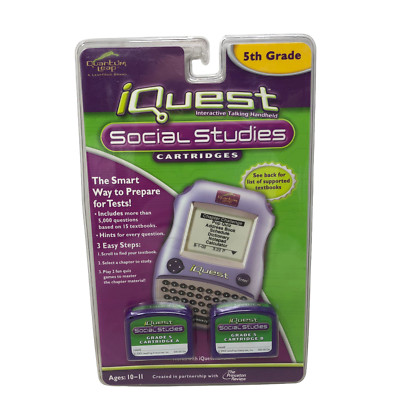 NIP Quantum Leap Frog iQuest Social Studies 5th Grade Cartridges A B