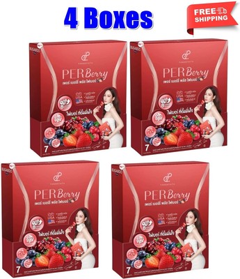 4 X PER BERRY FIBER Dietary Supplement By Pananchita 7 Sachets