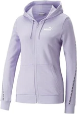 PUMA - Womens Power Tape Full-Zip Hoodie Tr, Color Vivid Violet, Size: Medium