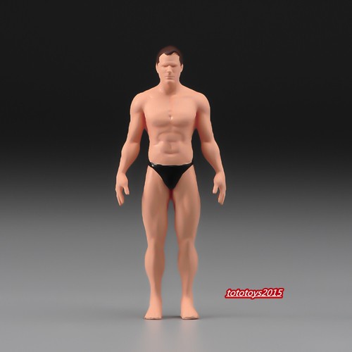 1/43 Muscle men's black underwear Scene Prop Miniatures Figure For Cars Vehicle - Picture 3 of 12