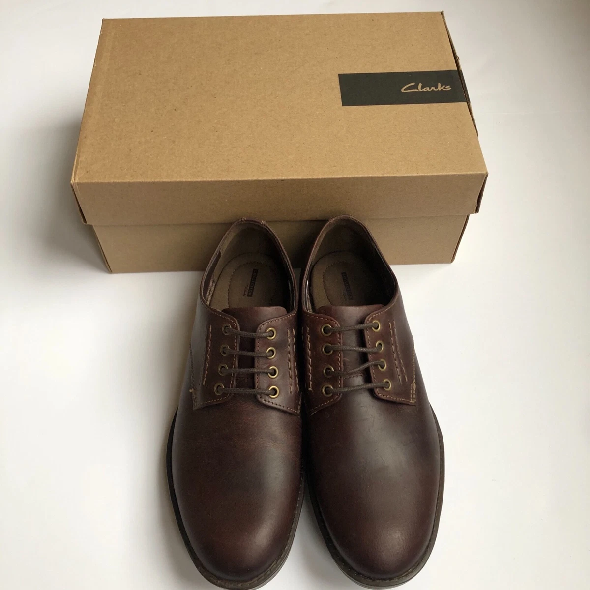 Etna Nebu Cereal Clarks Men&#039;s 7M Shoes Hinman Plain Oxford Mahogany Leather Classic  Comfort $89 | eBay