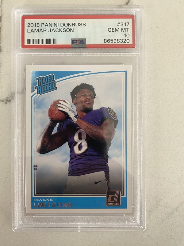 2018 LAMAR JACKSON Donruss Rated Rookie RC PSA 10 Gem Mint 💥