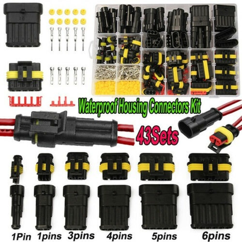 43 Sets Waterproof Car Auto Electrical Wire Connector Plug 1-6 Pin Way Plug Kit - Picture 13 of 15