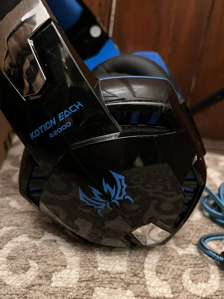 KOTION EACH G2000 Pro Gaming Headset w Mic PC PS4 Xbox One Nintendo Switch Used - Image 4 of 4