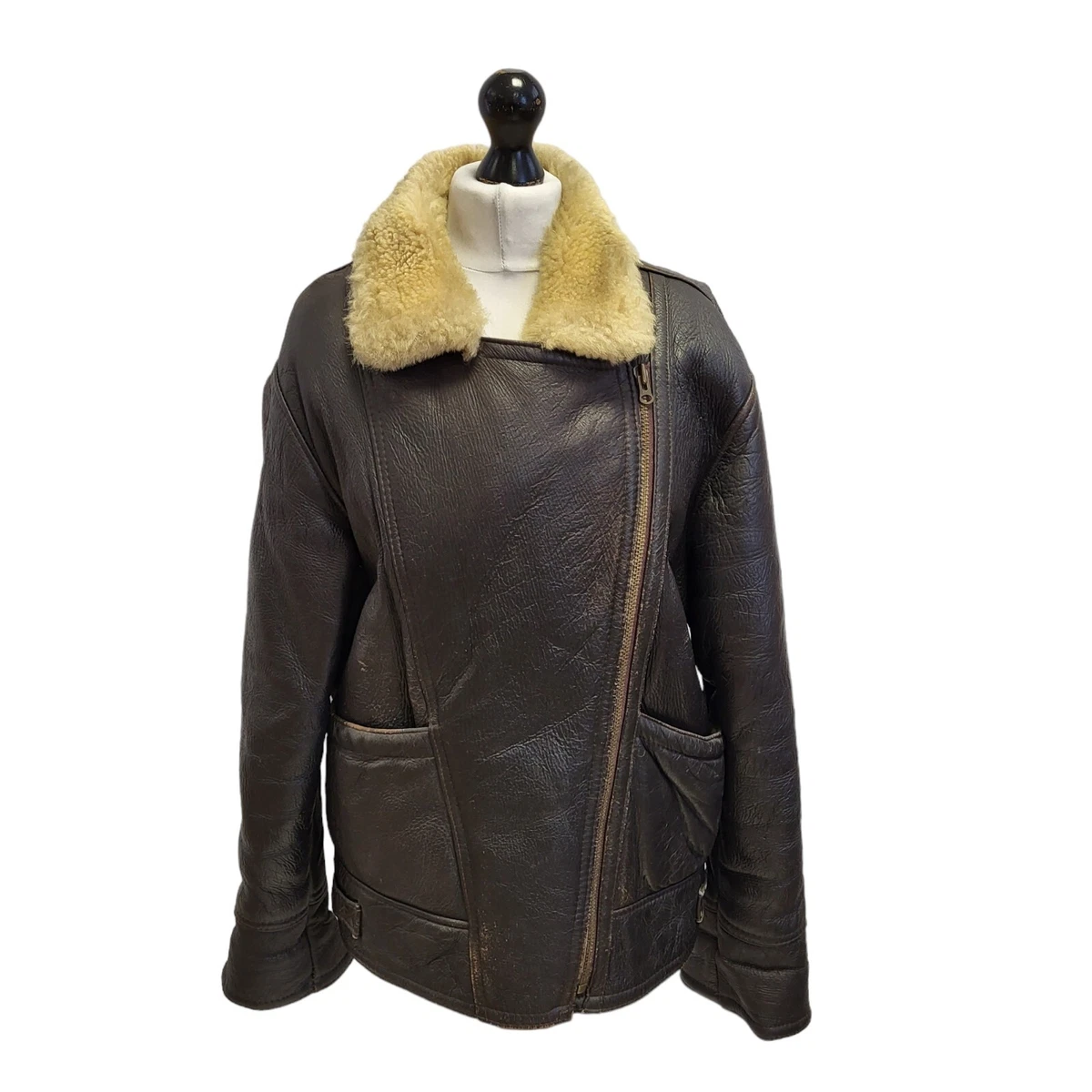 Pile lined biker jacket discount