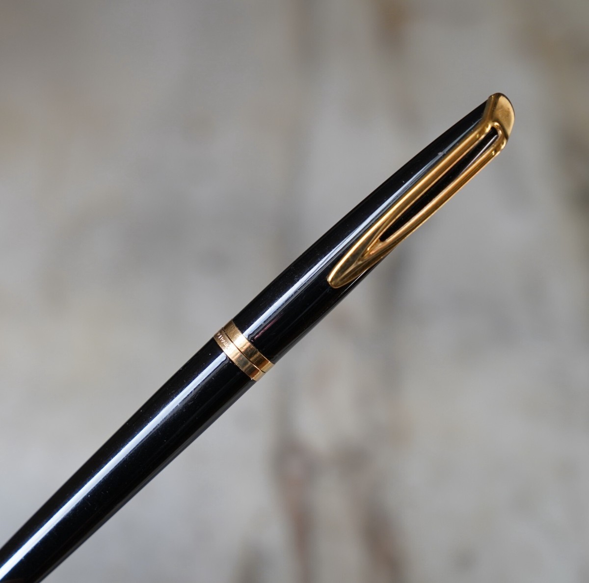 Stylo Plume Waterman Étalon - Laque Noire Avec Plume En Or 18 Carats - Occasion