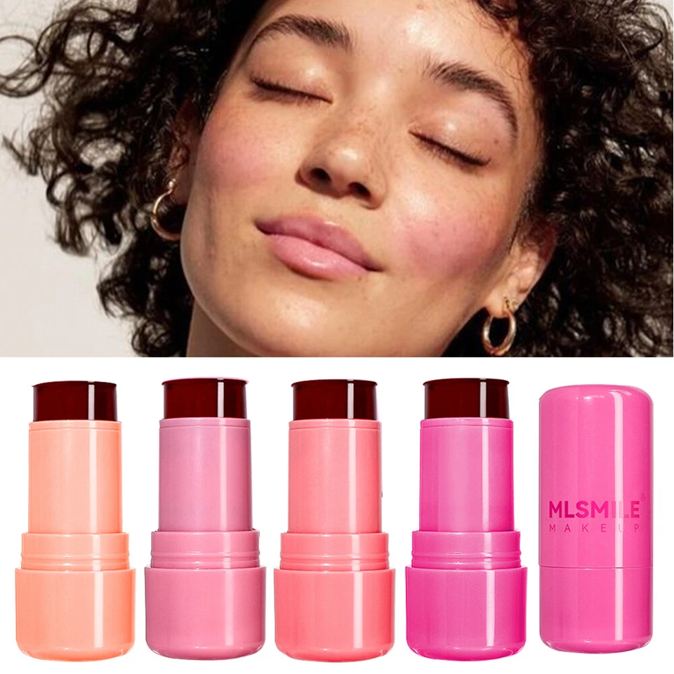 Jelly Tint Blush Stick Rouge Cream Cheek Contour Face Blusher Waterproof Makeup - Image 4 of 4