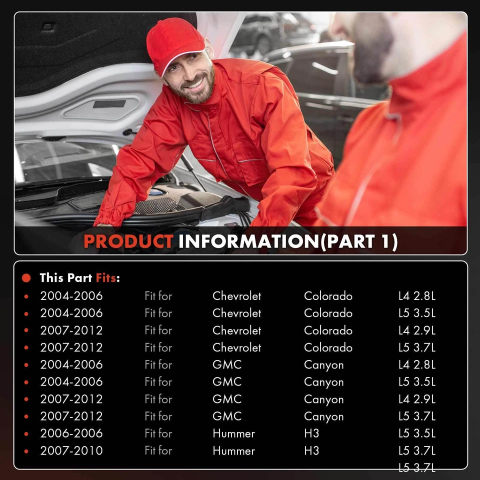 Compresor de aire acondicionado para Chevy Colorado 2004-2012 GMC Canyon Hummer H3 Isuzu i-290 Foto 3 de 4