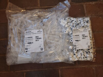 Vacuette 45900 Secondary Multiplex PP Tube and Caps 500 of each NEW!!!