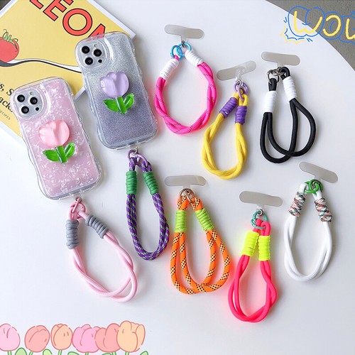 Mobile Phone Lanyard W/Spacer Short Wrist Band Pendant Hanging Strap Rope Chain - 第 1/19 張圖片