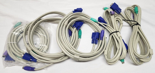 Belkin Omniview CA Series F1DJ104PB 4 Port KVM switch PS/2 + 5 KVM Cables - Photo 4/4