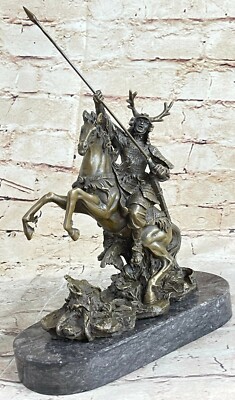 INCREDIBLE BRONZE SAMURAI WARRIOR SCULPTURE Collectible Highly Detail