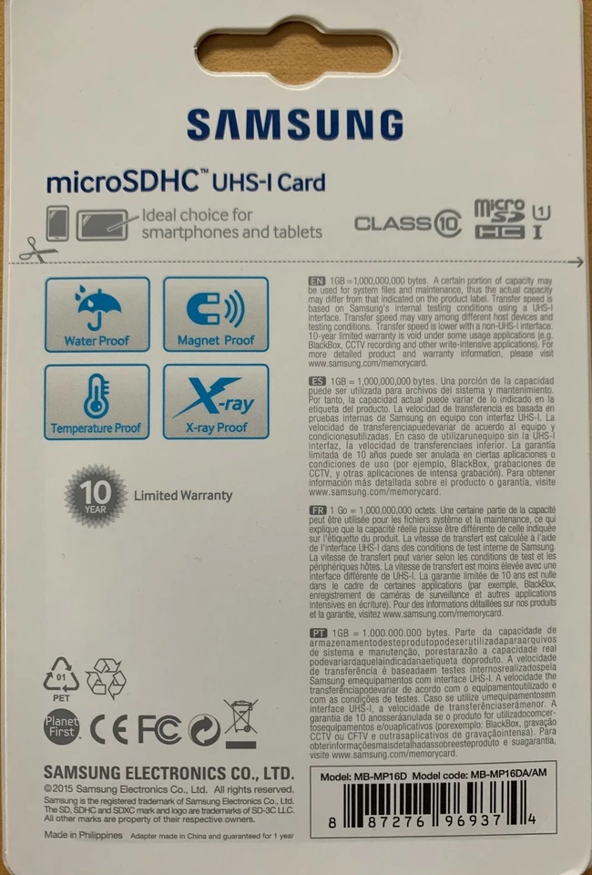 Samsung MicroSDHC EVO Memory Card w/ Adapter 16GB - Image 2 of 2