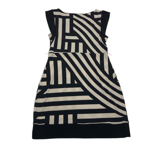 Bisou Bisou | Black & Tan Sleeveless Sheath Above Knee Dress | Women's Size 10 - Picture 2 of 7