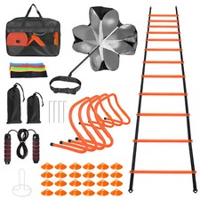 42pcs Speed  Agility Training Set w/ Football Ladders Cones Hurdle Carry Bag