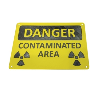 Nuclear Radiation Warning Sign for Outdoor Enthusiasts Hazardous Novelty Signs