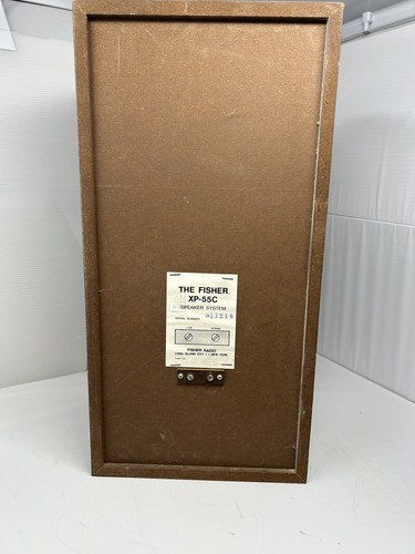 Fisher XP-55C speaker pair with wooden lattice grill tested and working - Picture 5 of 7