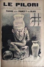 The Pillory - Year 1887 No. 82 Poor Little France Drawing By Blass
