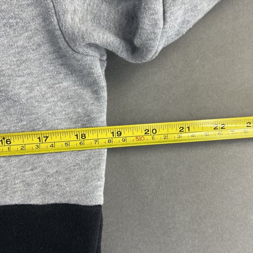 Adidas Jacket Large 14/16 Gray Youth Kids 3 Stripe Pullover Hoodie Spellout Used - Picture 10 of 16