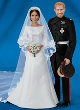 HARRY & MEGHAN AS COMMEMORATIVE DOLLS FRIDGE MAGNET (NOT THE DOLLS!!) 5" X 3.5"