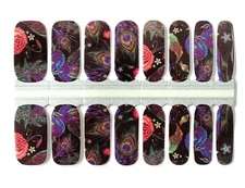 Peacock Shimmer Nail Polish Strips / Nail Wraps / Nail Stickers