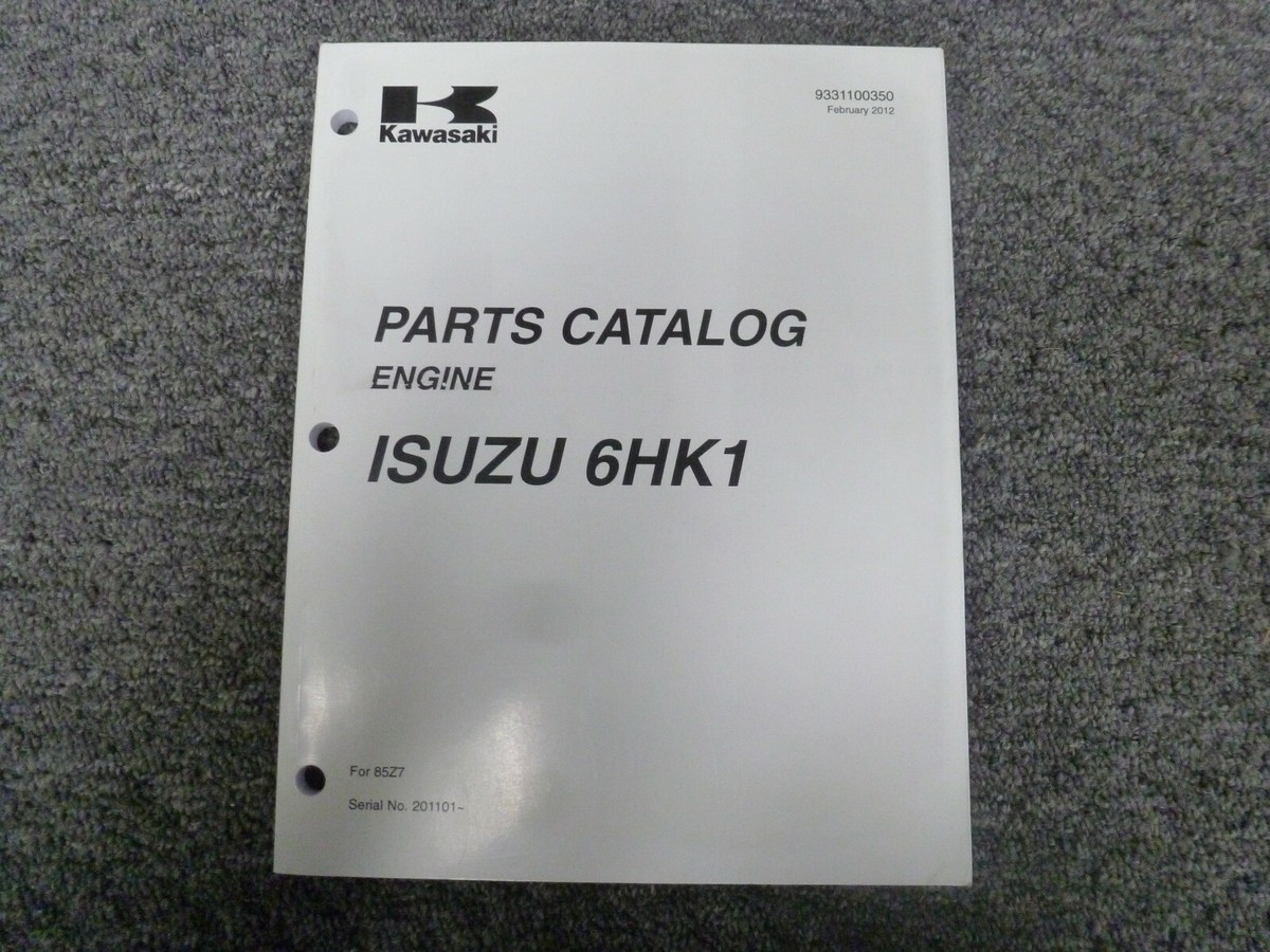 Kawasaki 85Z7 Wheel Loader Isuzu 6HK1 Engine Parts Catalog Manual