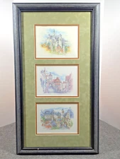 Watercolor Print Neuschwanstein, Rothenburg, Rüdesheim Germany, Bernadette Voz