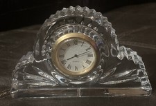 Quartz Desk Clock- MADE IN THE USA. Teleflora 24% Leaded Crystal