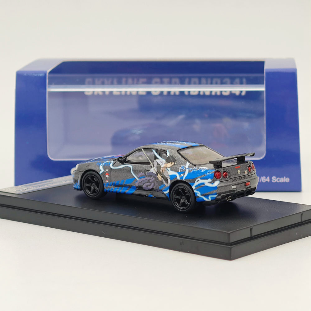SW 1/64 Nissan Skyline GTR R34 V-spec Naruto Sports Diecast Models