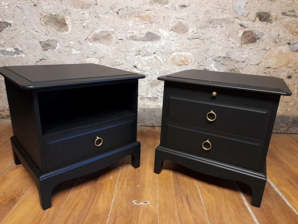 STAG BEDSIDE CABINETS X 2 eBay