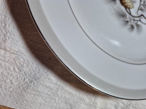 Kent China Silver Pine 7-9/16” Bread or salead Plate Set of 5 some wear marks - Picture 13 of 21