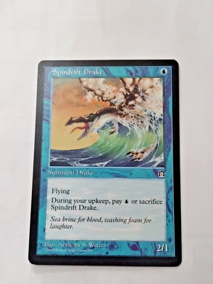MTG Spindrift Drake Stronghold Regular Common - Some Edge Wear - See Pics