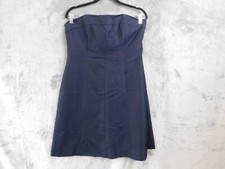 J.Crew Dress Womens 12 Navy Blue Strapless A Line Bridesmaid Minimal Garden