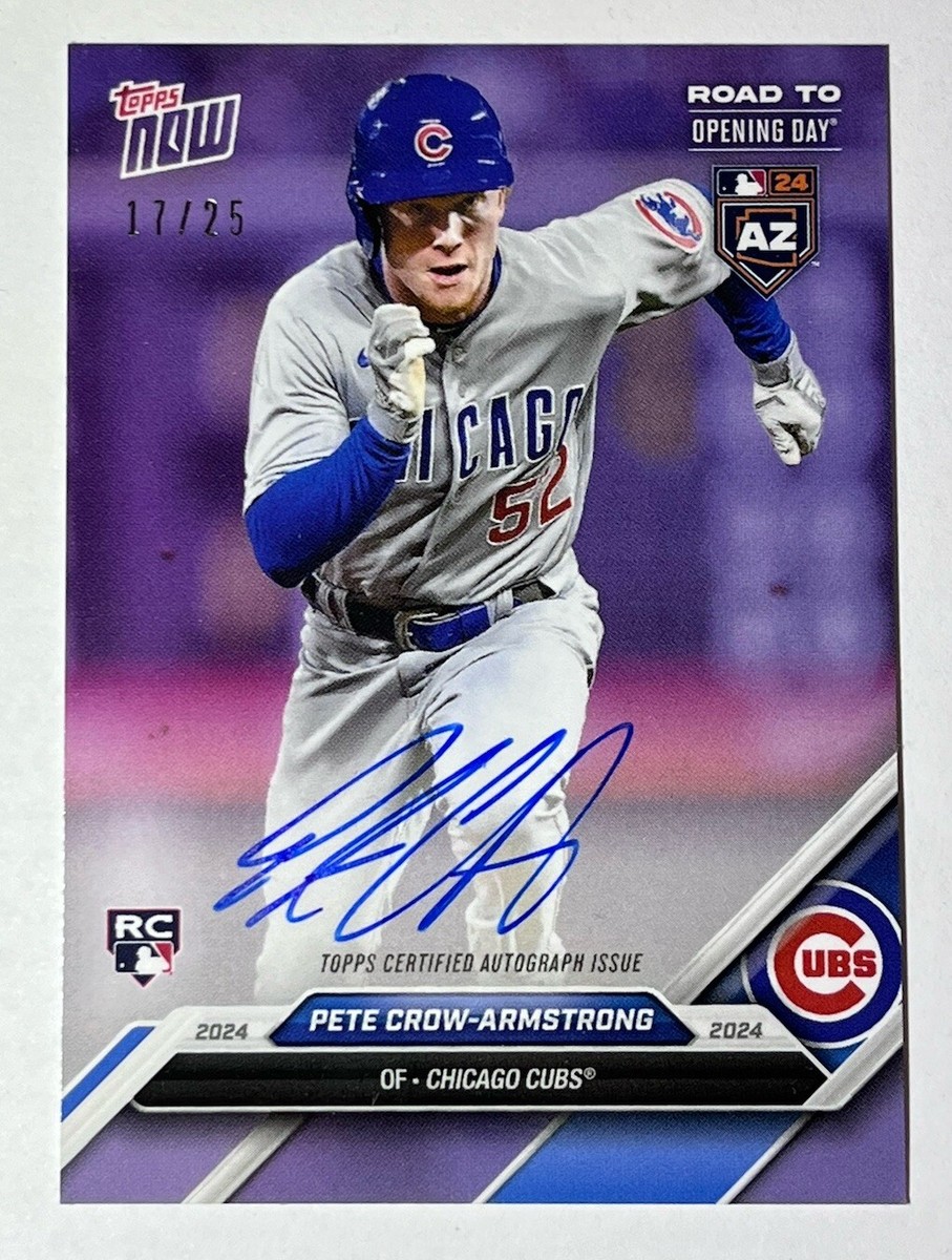 Pete crow armstrong 直筆サインボール JSA認証付き PCA 2024 Topps Chrome Black - Pete Crow-Armstrong #SFA-PCA for