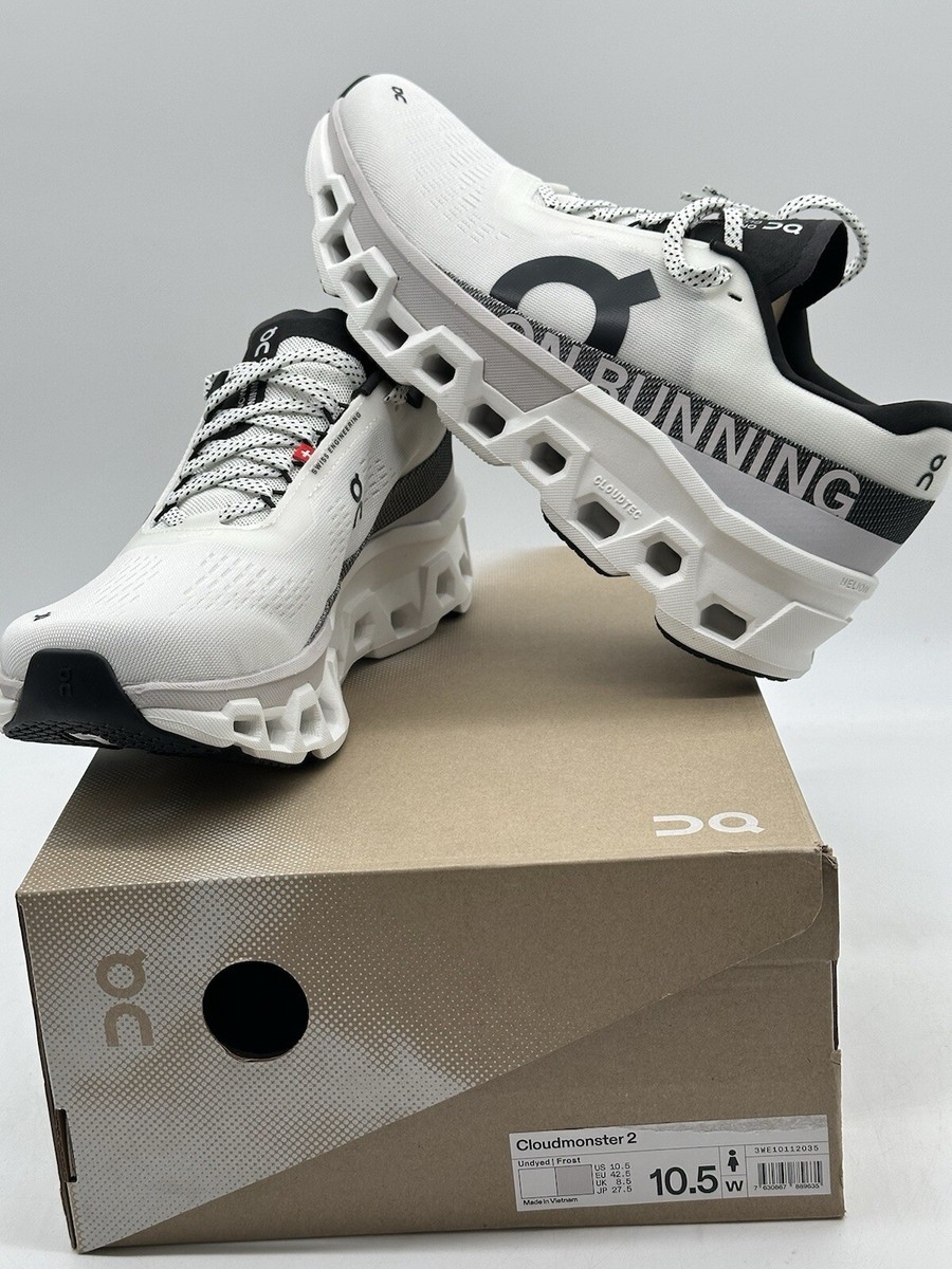 On Cloudmonster 2 Running Shoes in Undyed/Frost - Women's