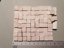 Tessere in marmo per mosaico bianco trani 1x1x0,5 cm, 100 gr 75 pezzi 